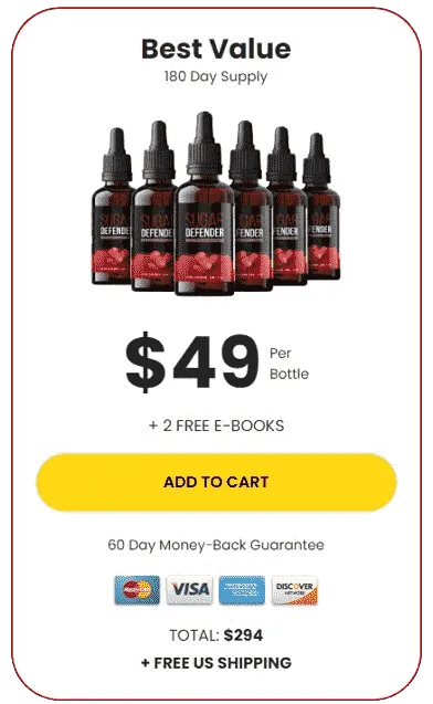 Sugar defender 6 bottle